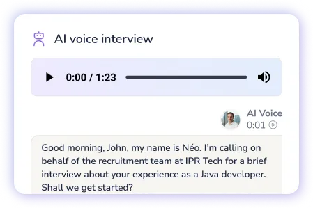 AI phone interview