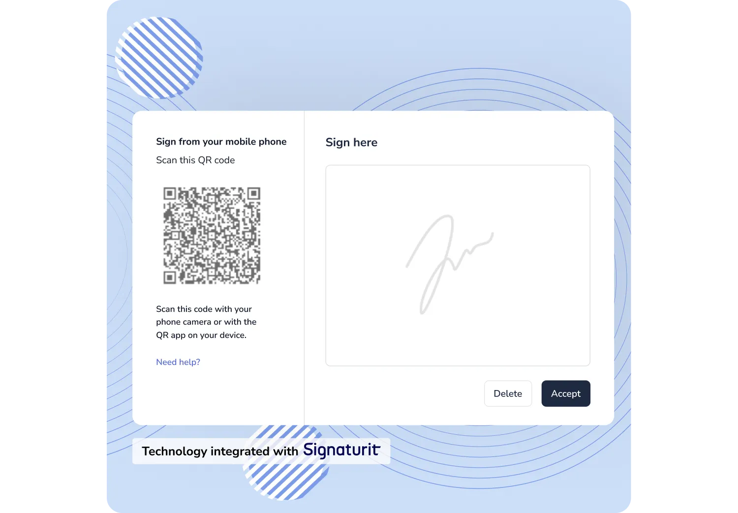 Electronic signature of payslips