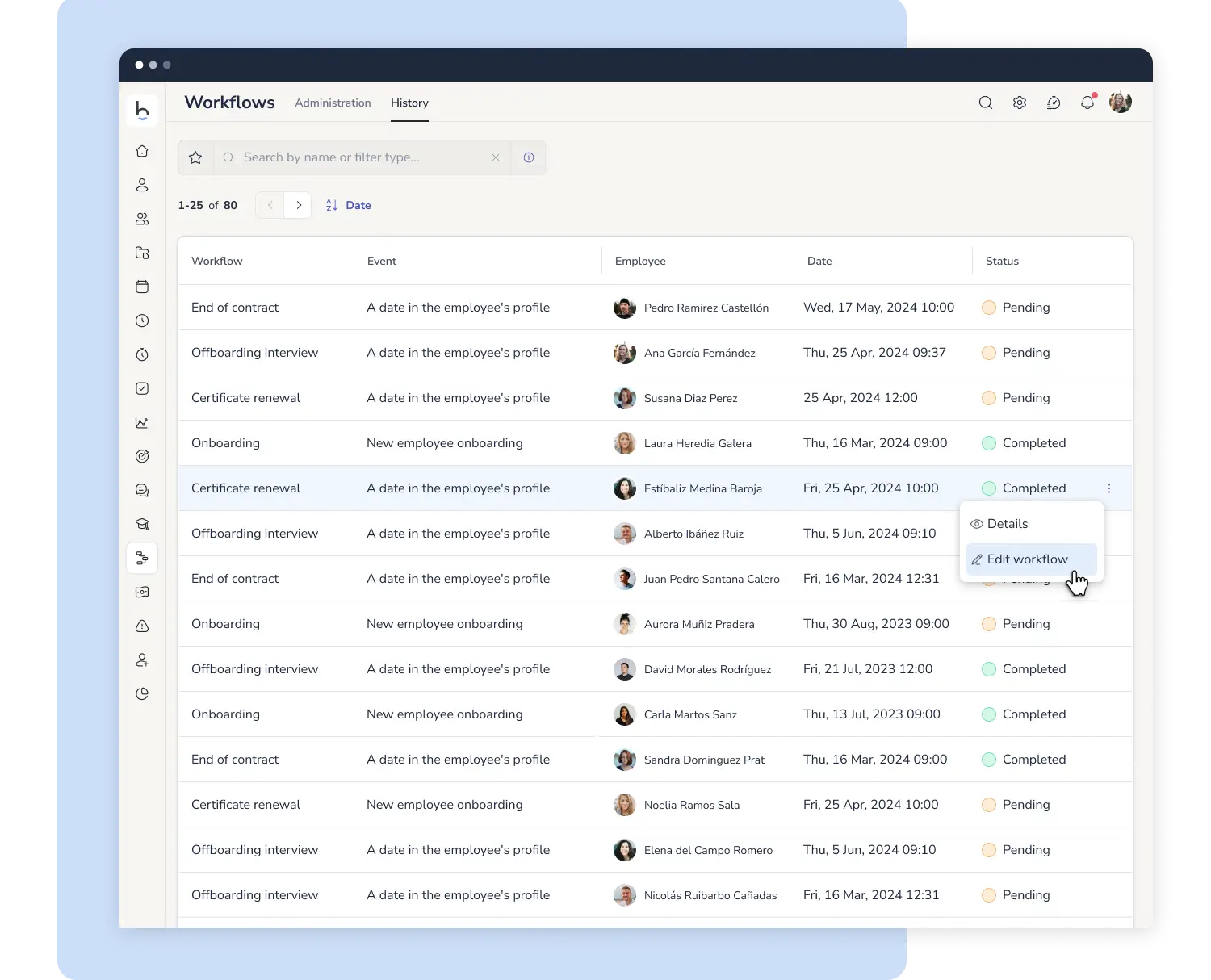 Employee workflows