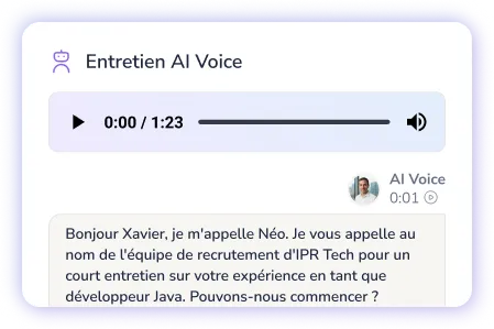 Entretien téléphonique IA