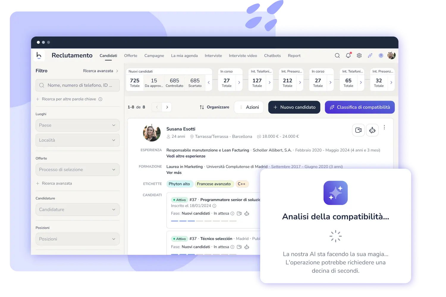 Intelligenza Artificial selezione dei talenti