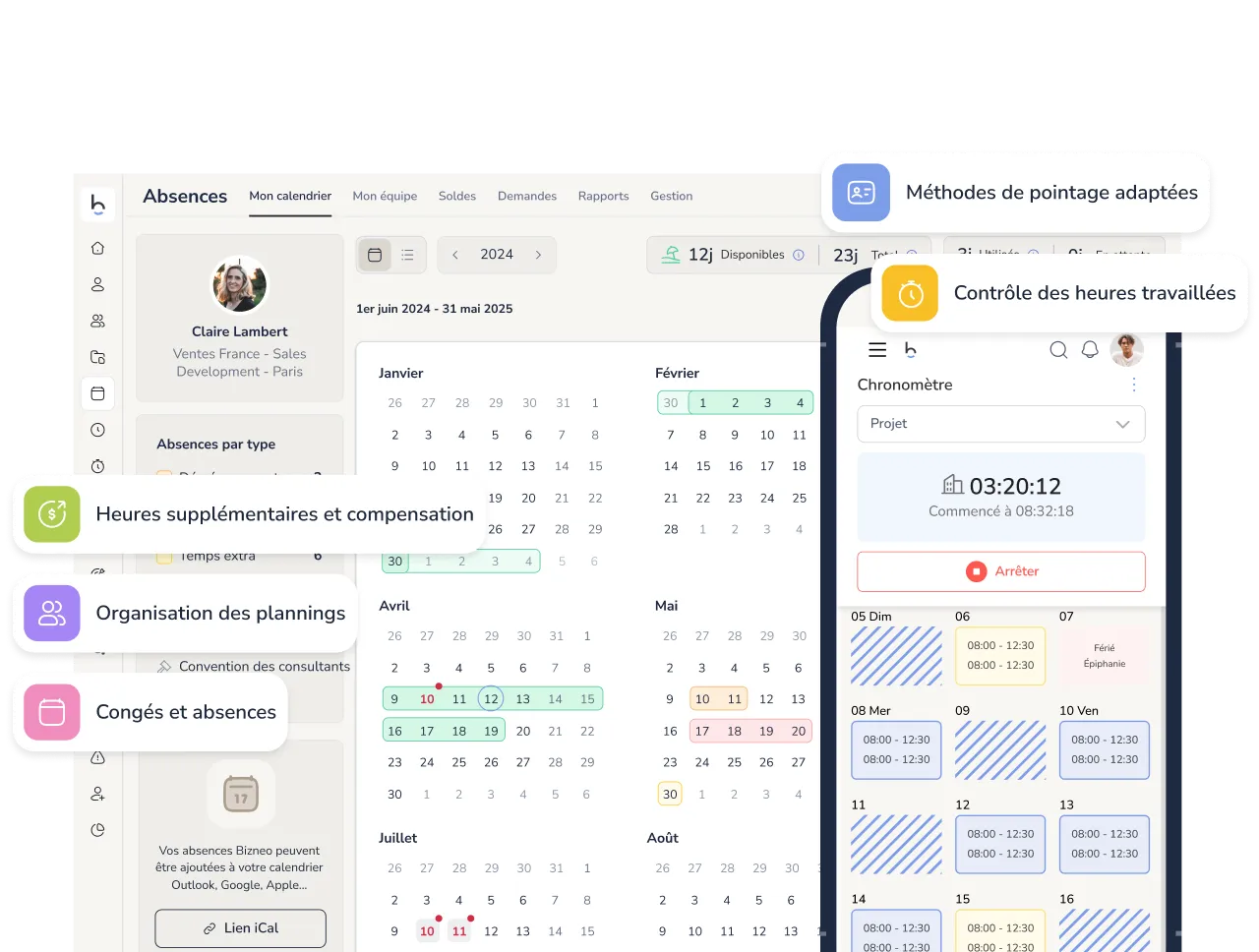 Logiciel de gestion des temps