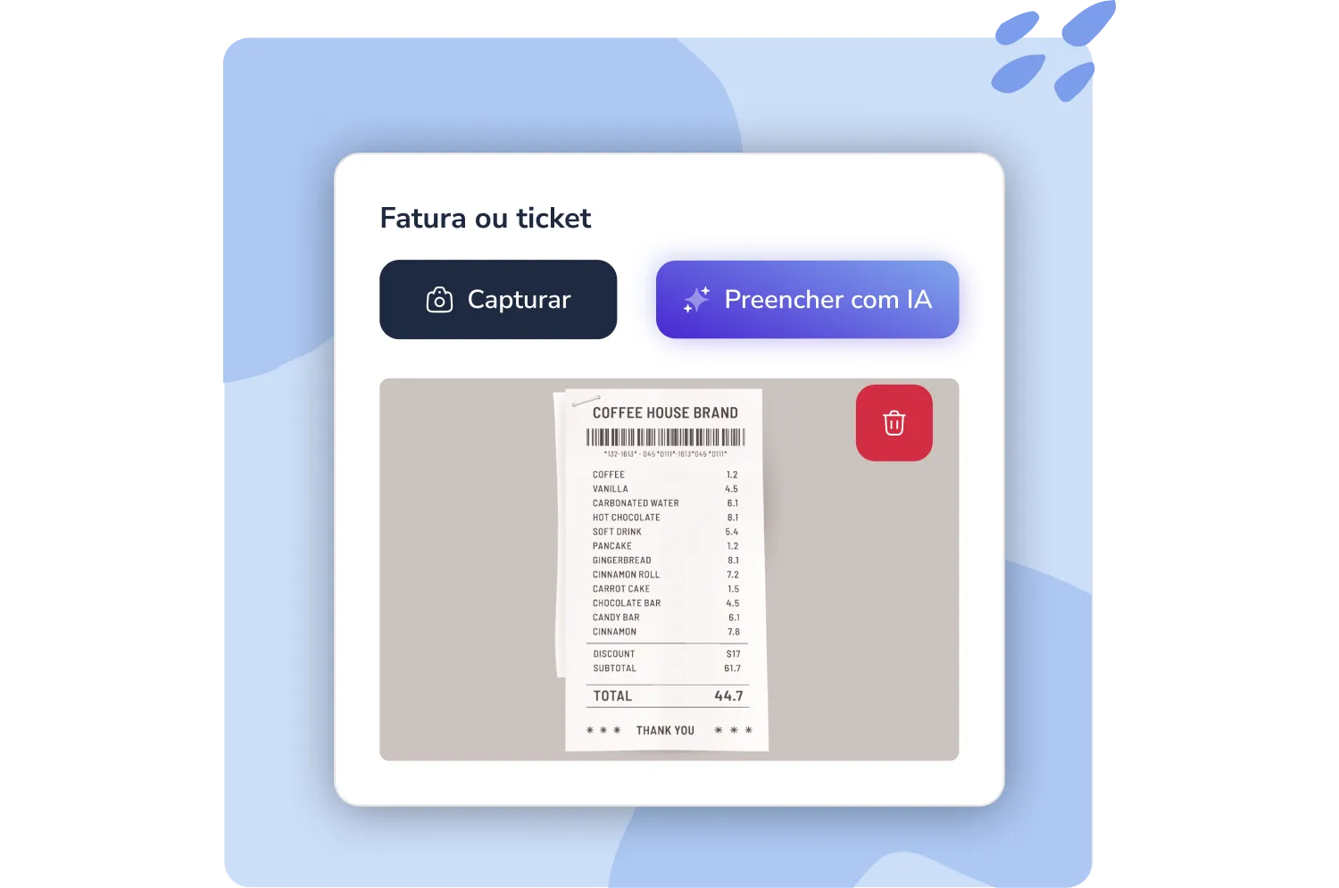 OCR em despesas assinadas