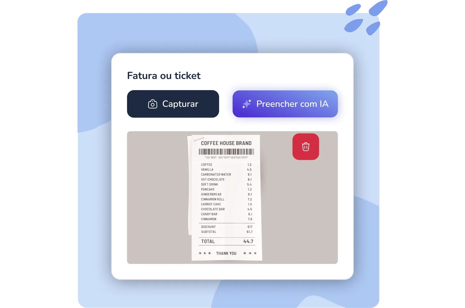 OCR em despesas assinadas