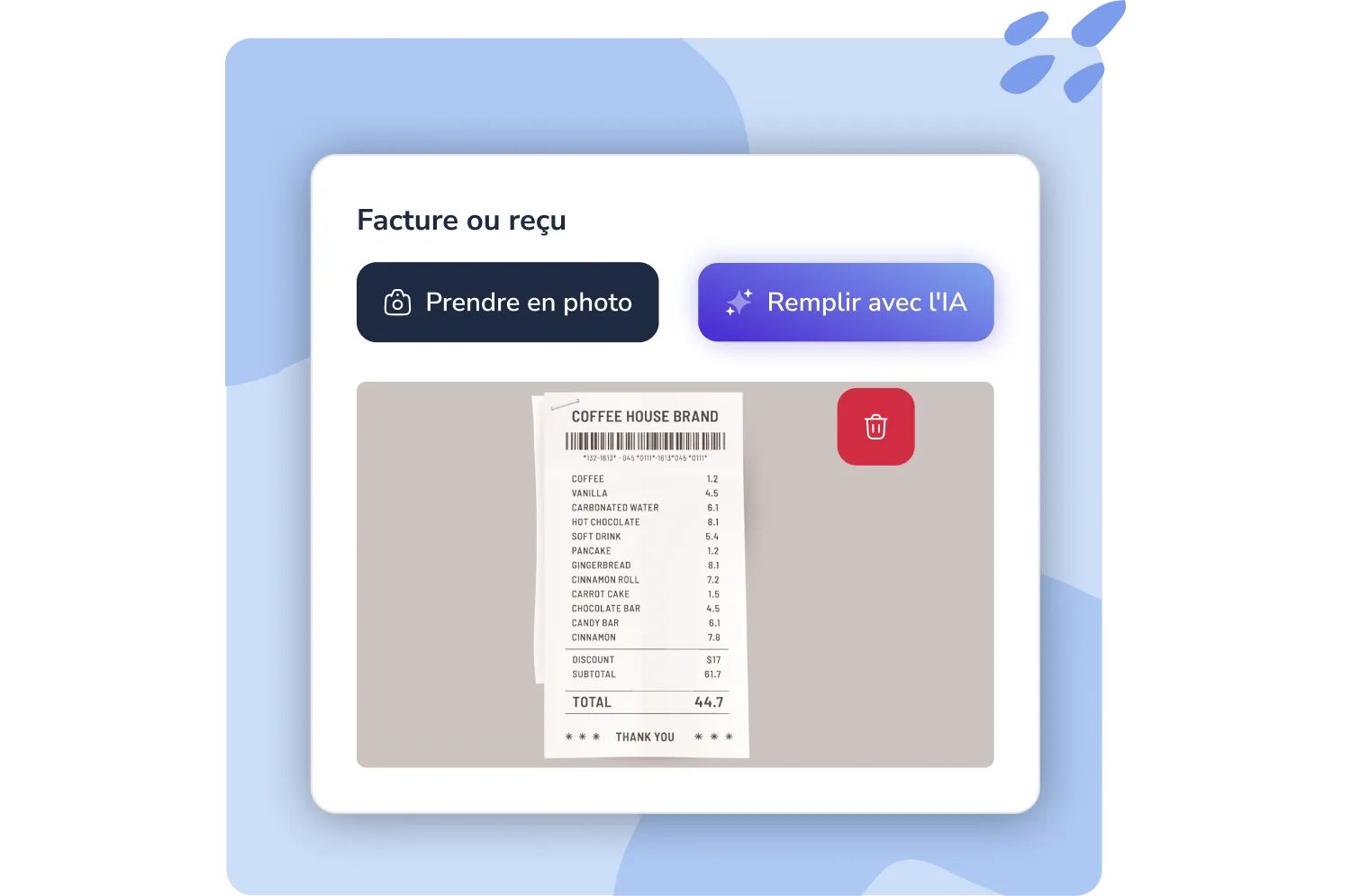 OCR sur notes de frais signées