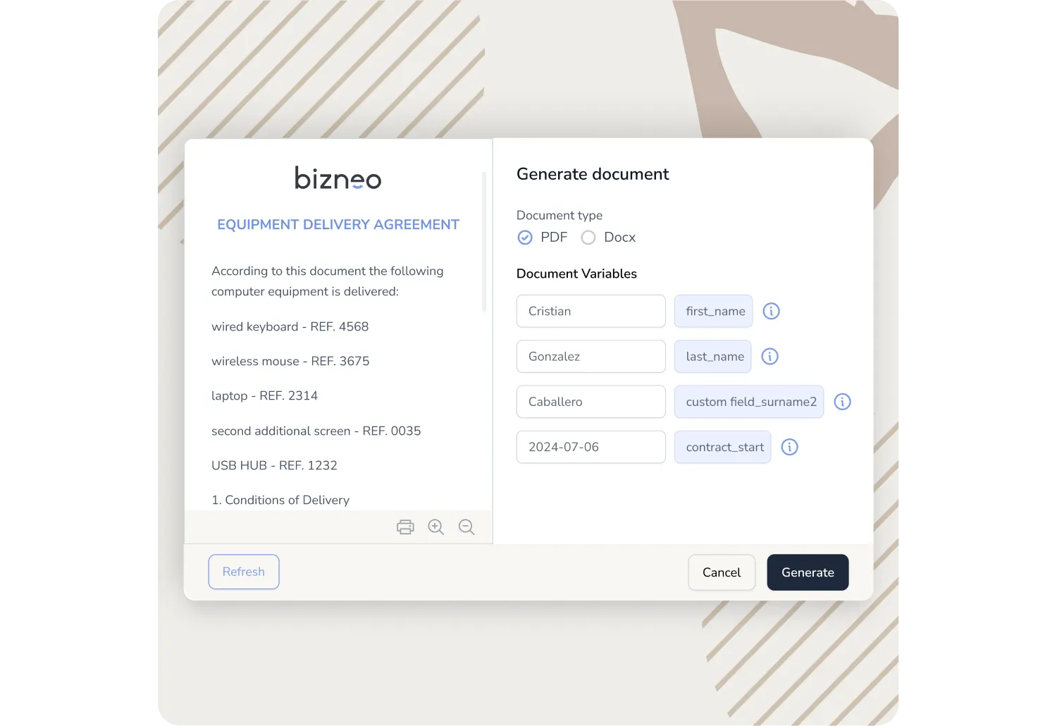 Program for digital document signing