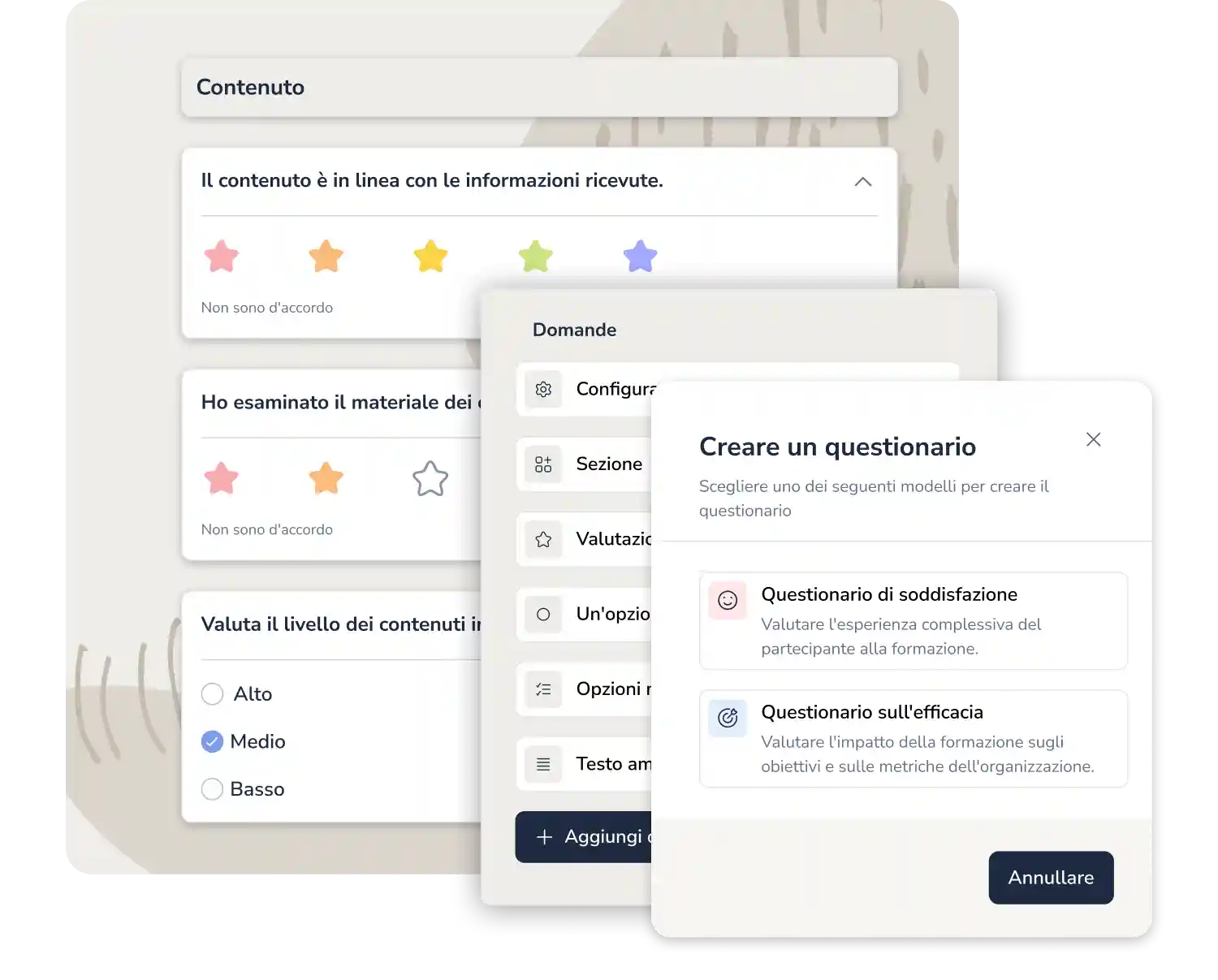 Questionari di formazione