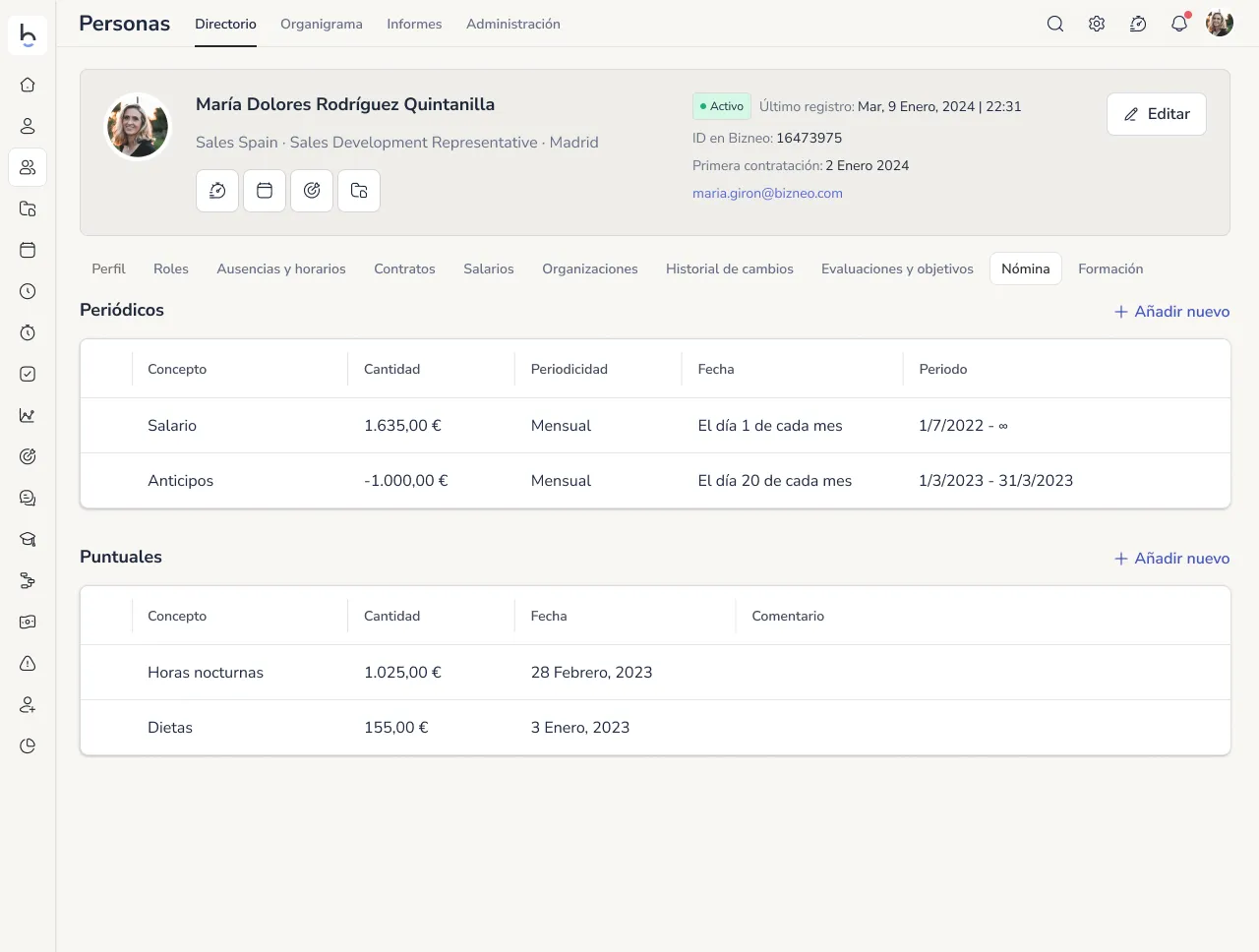 Software de gestión de nóminas y planilla de pago