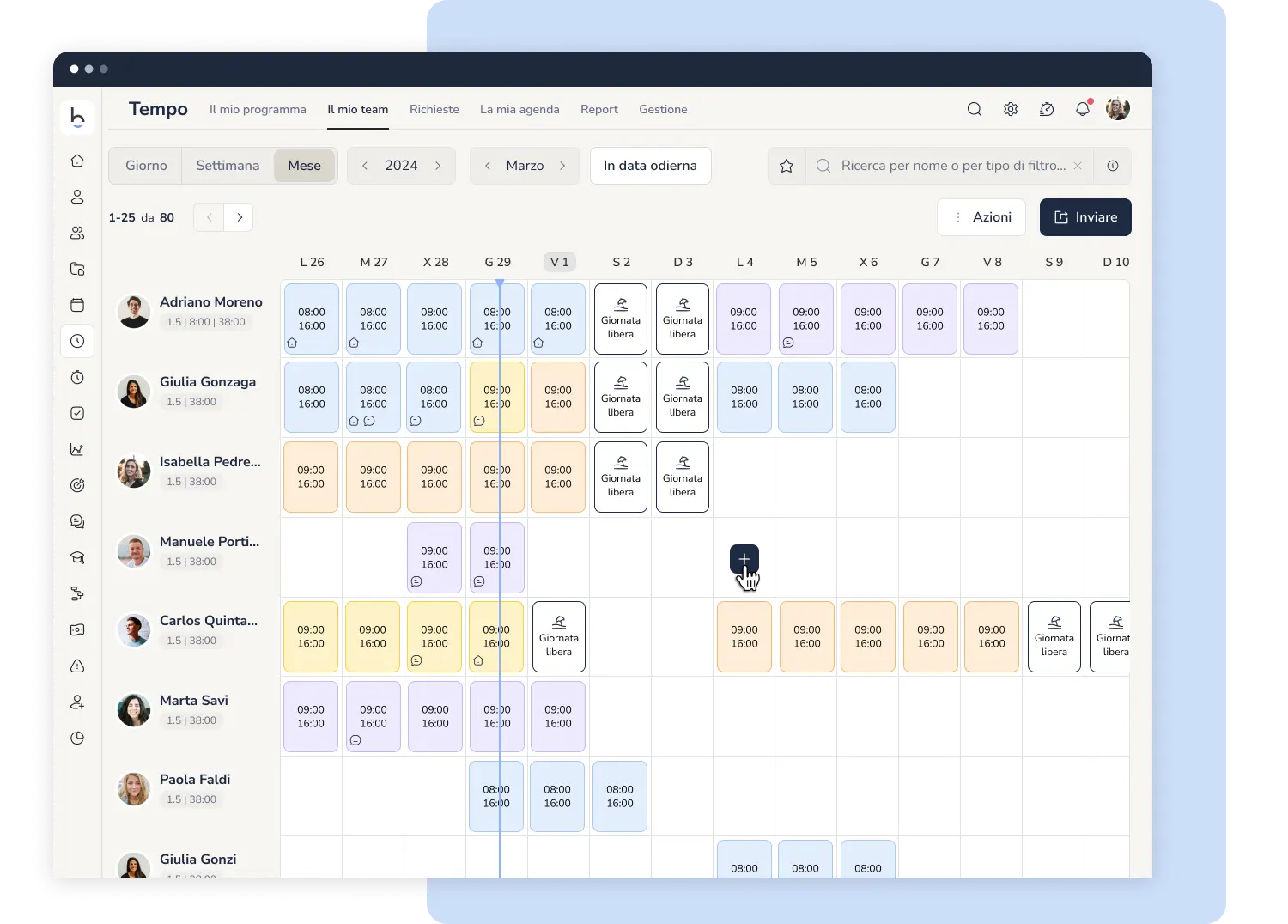 Software di pianificazione turni di lavoro