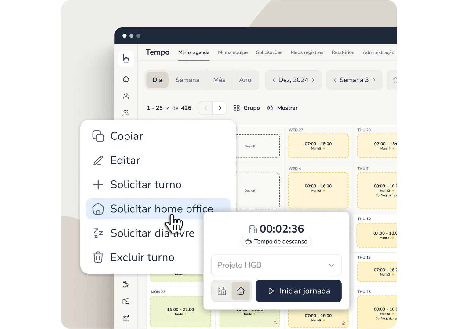 Solicitações de home office - teletrabalho