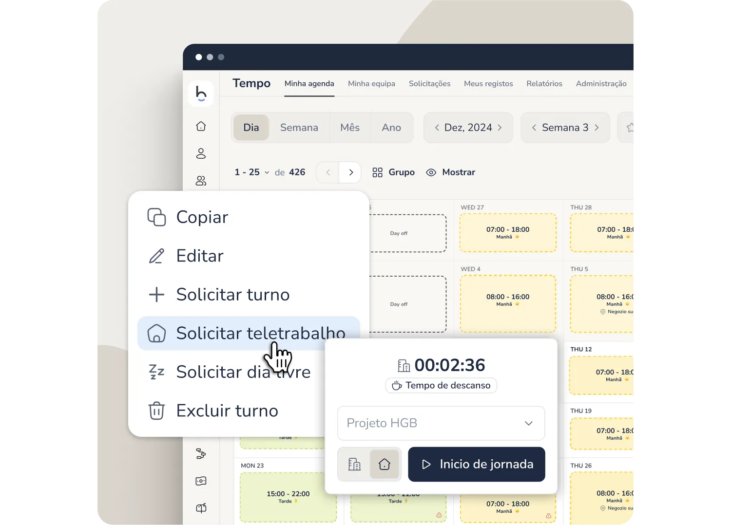 Solicitações de home office - teletrabalho