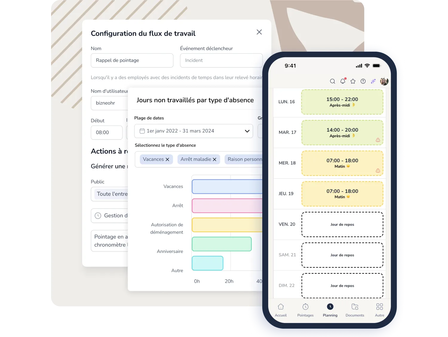 Système de gestion des temps