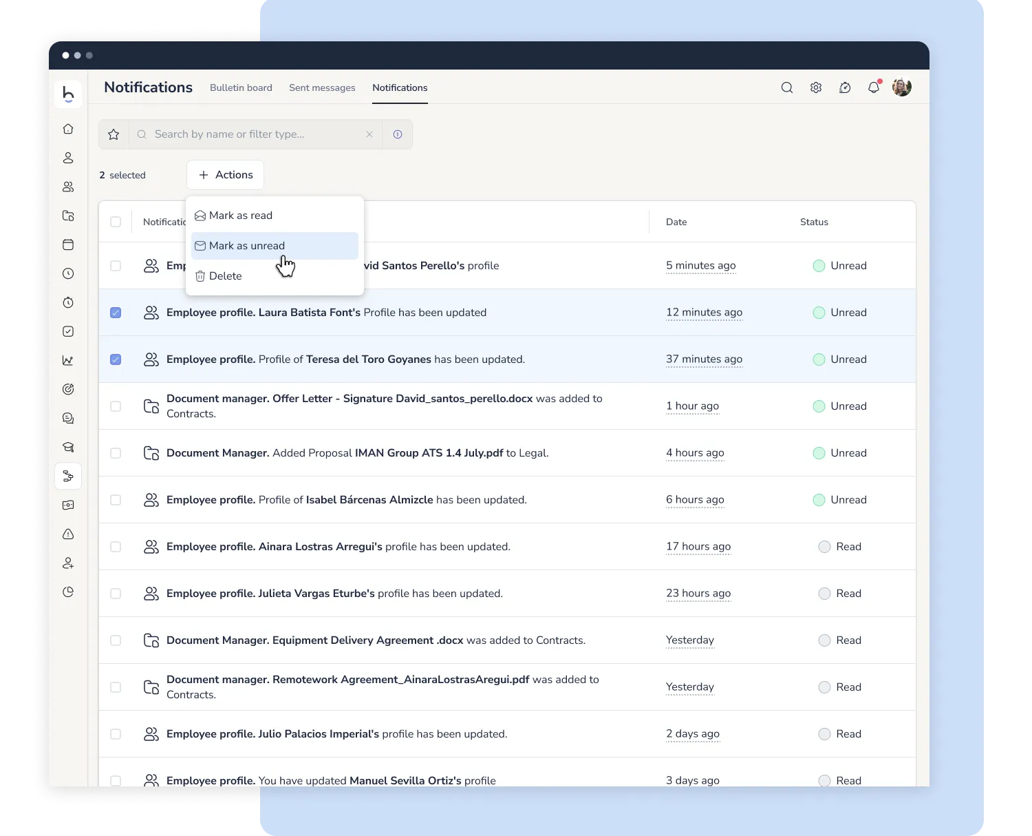 Workflow system with notifications