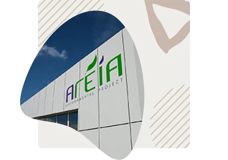 Facade of the Ateia Environmental Project offices in France, a Cimatrec group subsidiary expert in waste management.