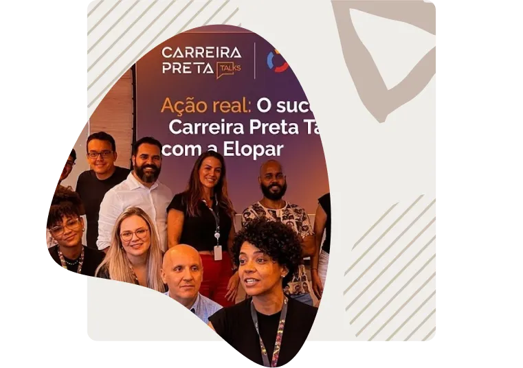Equipe da Carreira Preta em evento do Carreira Preta Talks com a Elopar