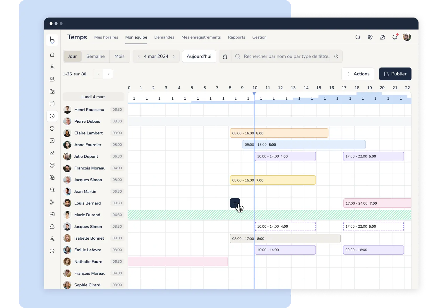 logiciel horaire de travail