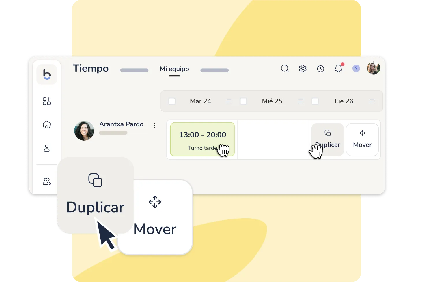 Planificación con arrastrar y soltar (Drag & drop)
