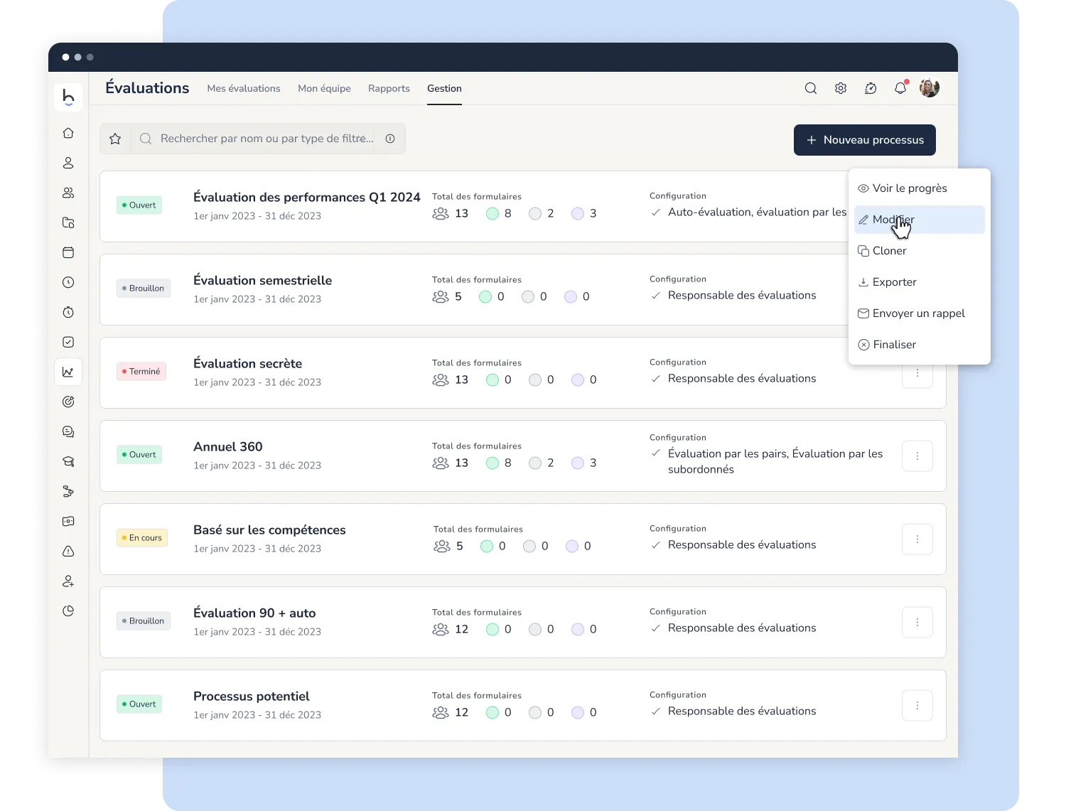 types d’évaluations de performance et compétences